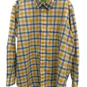 Forsyth of Canada sz XL like brand new Men's Checkered Shirt - Blue and Yellow